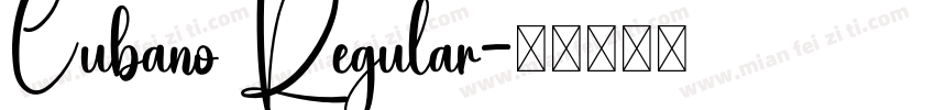 Cubano Regular字体转换